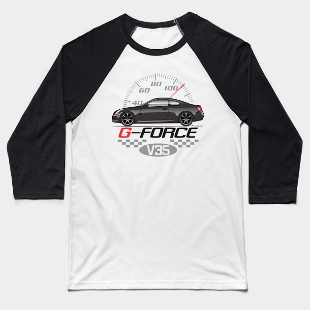 G-Force Black Baseball T-Shirt by JRCustoms44